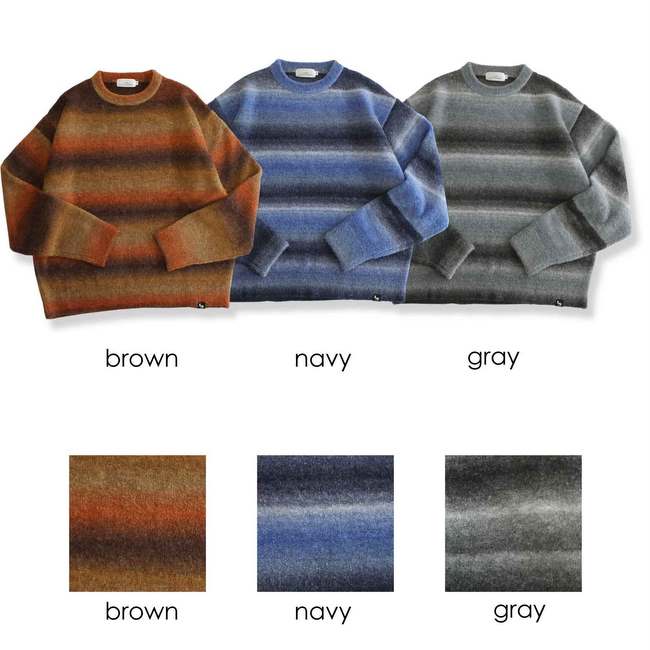 Gradation Crew Neck Knit ! !