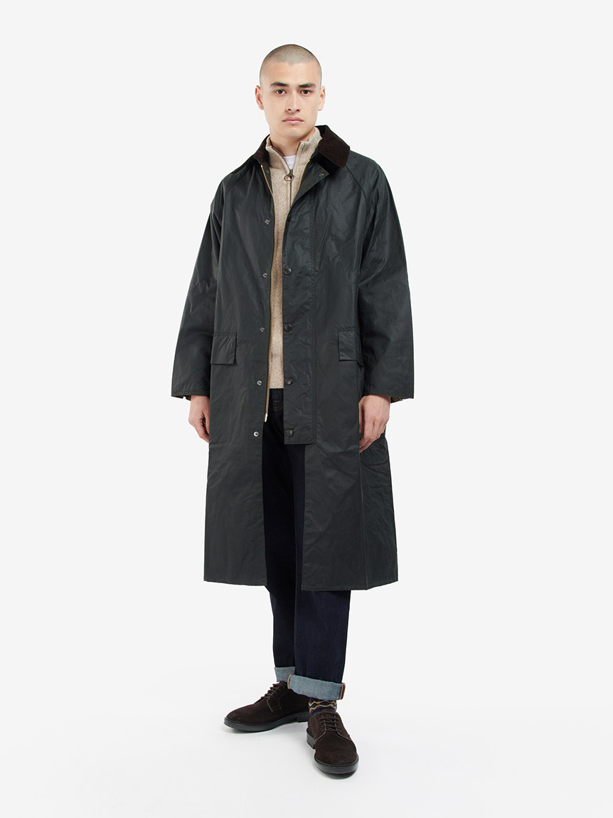 BURGHLEY Waxed Cotton Long Coat (Over Size Fit)！ | スタイリング